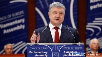 Петр Порошенко выступает на сессии ПАСЕ