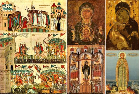 икона Битва новгородцев с суздальцами